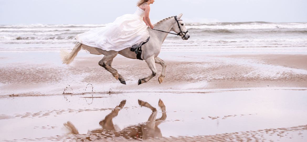 bride on her horse