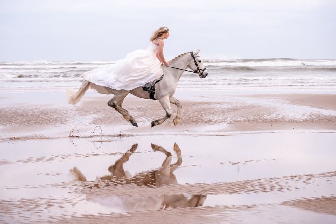 bride on her horse