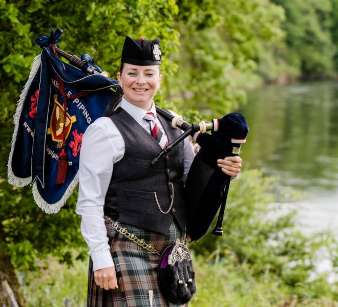 Piper by the river