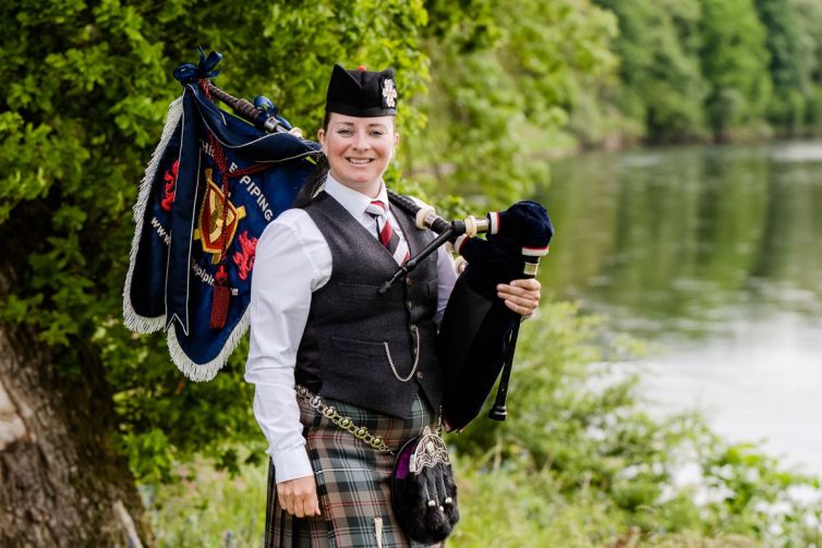 Piper by the river