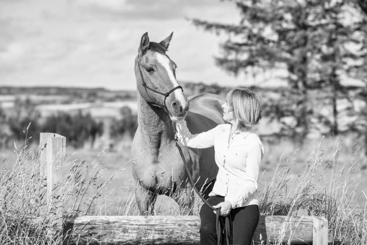 Older mare and her owner - remember me session